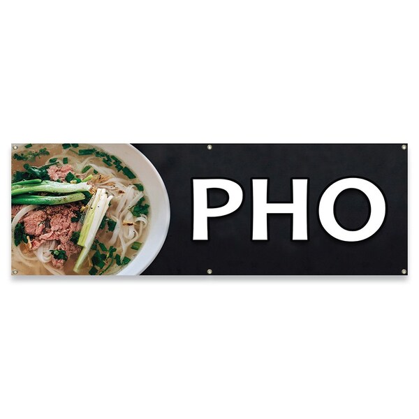 Pho Banner Concession Stand Food Truck Single Sided